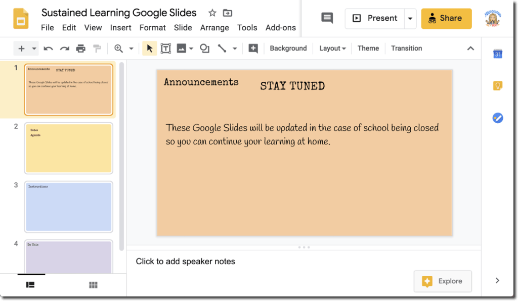 создание презентации google