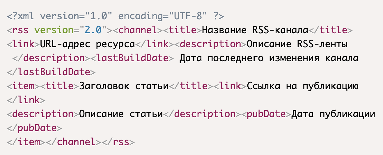 как настроить рсс ленту