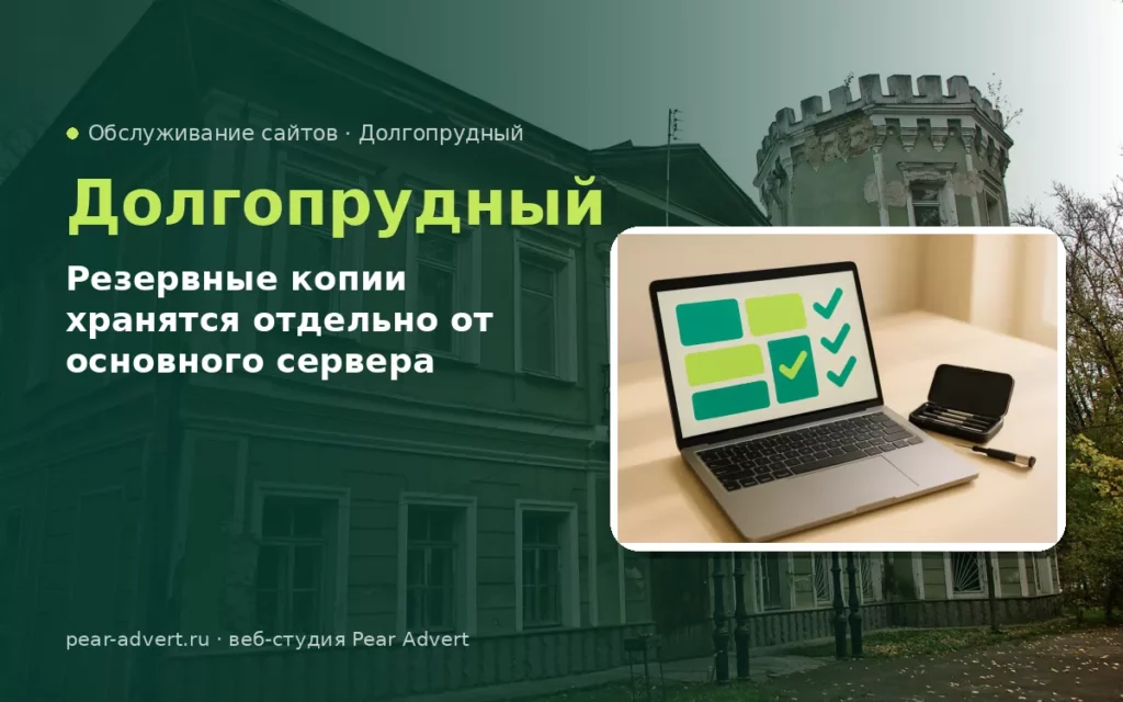 Резервные копии хранятся отдельно от основного сервера — обслуживание сайтов в Долгопрудном