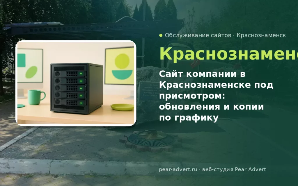 Сайт компании в Краснознаменске под присмотром: обновления и копии по графику — обслуживание сайтов в Краснознаменске