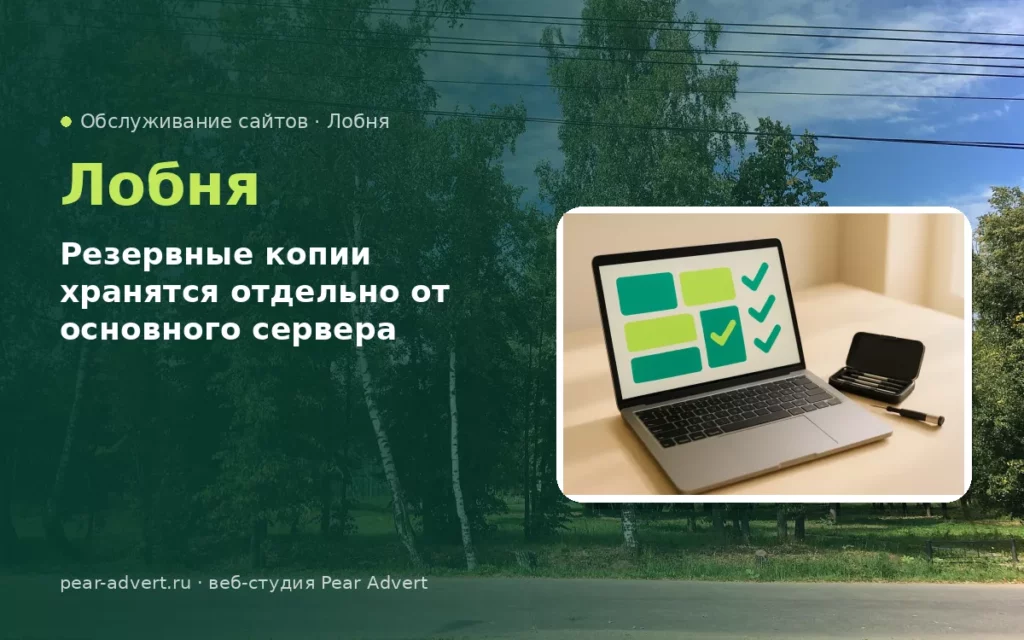 Резервные копии хранятся отдельно от основного сервера — обслуживание сайтов в Лобне
