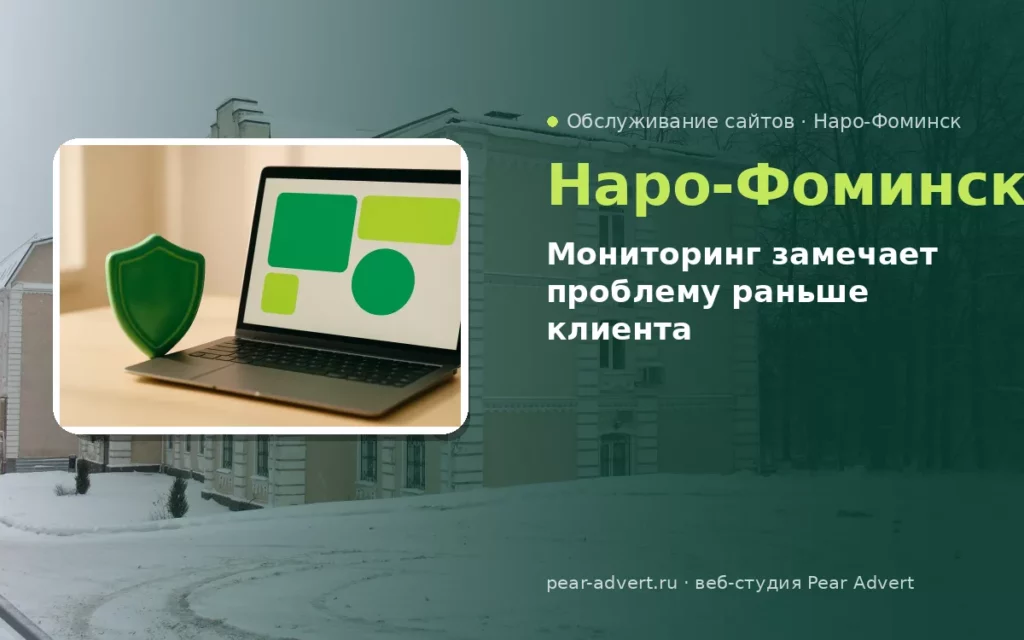 Мониторинг замечает проблему раньше клиента — обслуживание сайтов в Наро-Фоминске