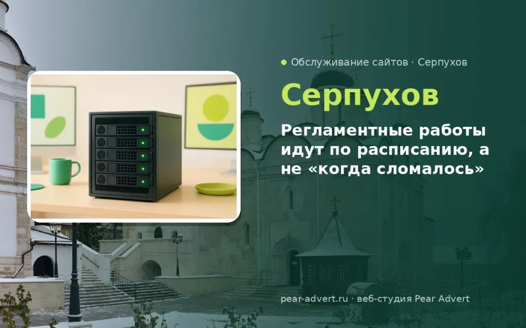 Регламентные работы идут по расписанию, а не «когда сломалось» — обслуживание сайтов в Серпухове