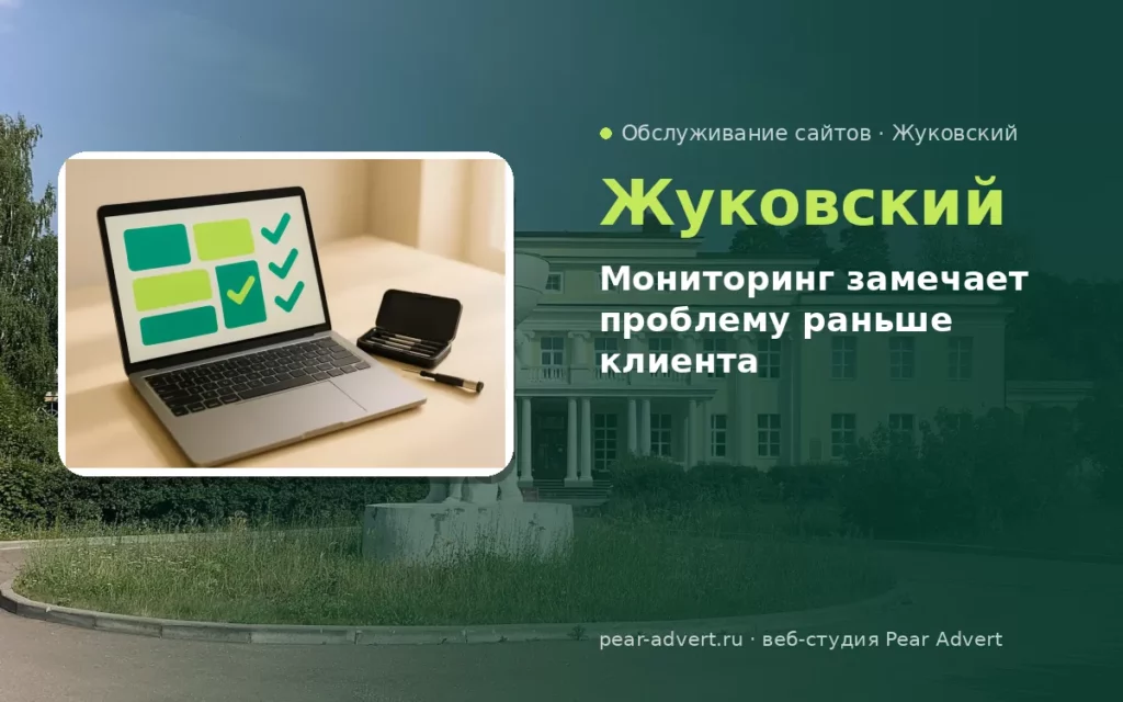 Мониторинг замечает проблему раньше клиента — обслуживание сайтов в Жуковском