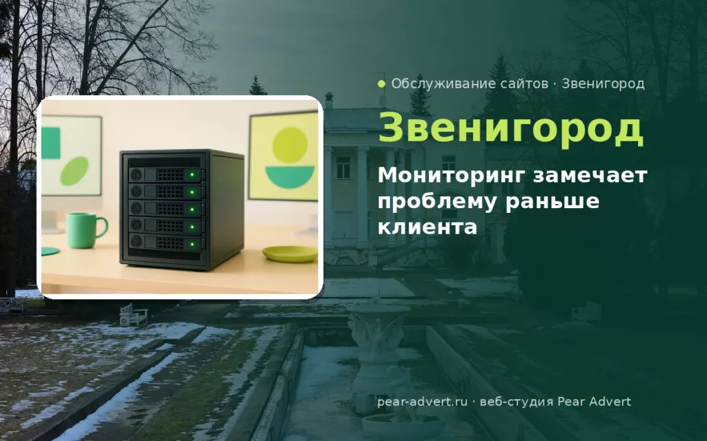 Мониторинг замечает проблему раньше клиента — обслуживание сайтов в Звенигороде
