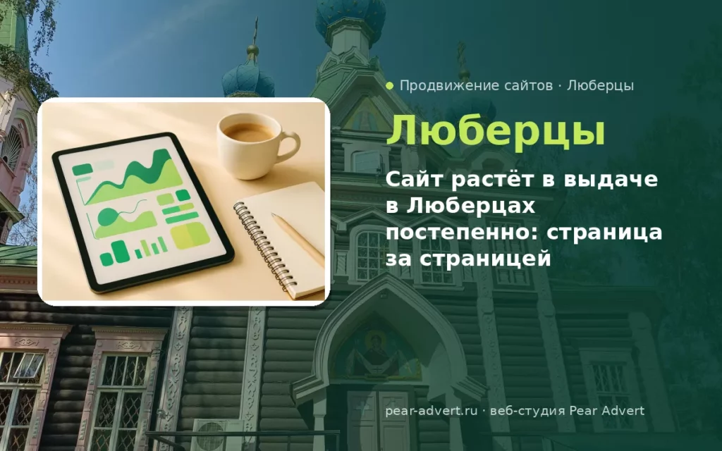 Сайт растёт в выдаче в Люберцах постепенно: страница за страницей — продвижение сайтов в Люберцах