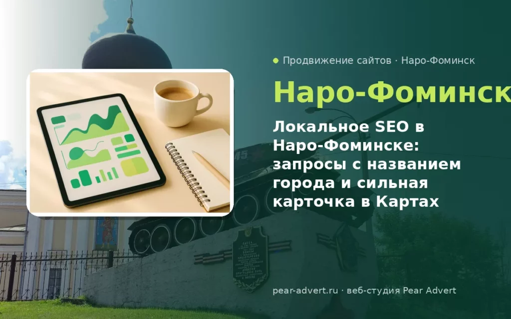 Локальное SEO в Наро-Фоминске: запросы с названием города и сильная карточка в Картах — продвижение сайтов в Наро-Фоминске