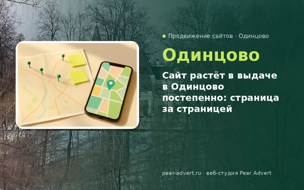 Сайт растёт в выдаче в Одинцово постепенно: страница за страницей — продвижение сайтов в Одинцово