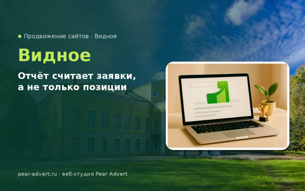 Отчёт считает заявки, а не только позиции — продвижение сайтов в Видном