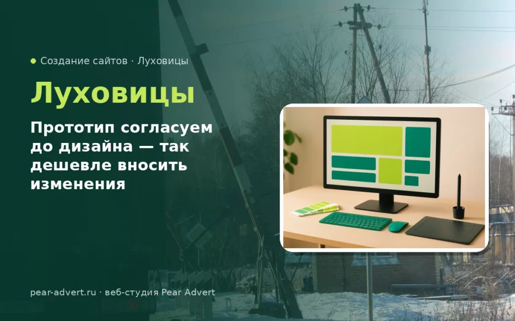 Прототип согласуем до дизайна — так дешевле вносить изменения — создание сайтов в Луховицах