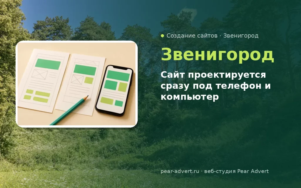 Сайт проектируется сразу под телефон и компьютер — создание сайтов в Звенигороде