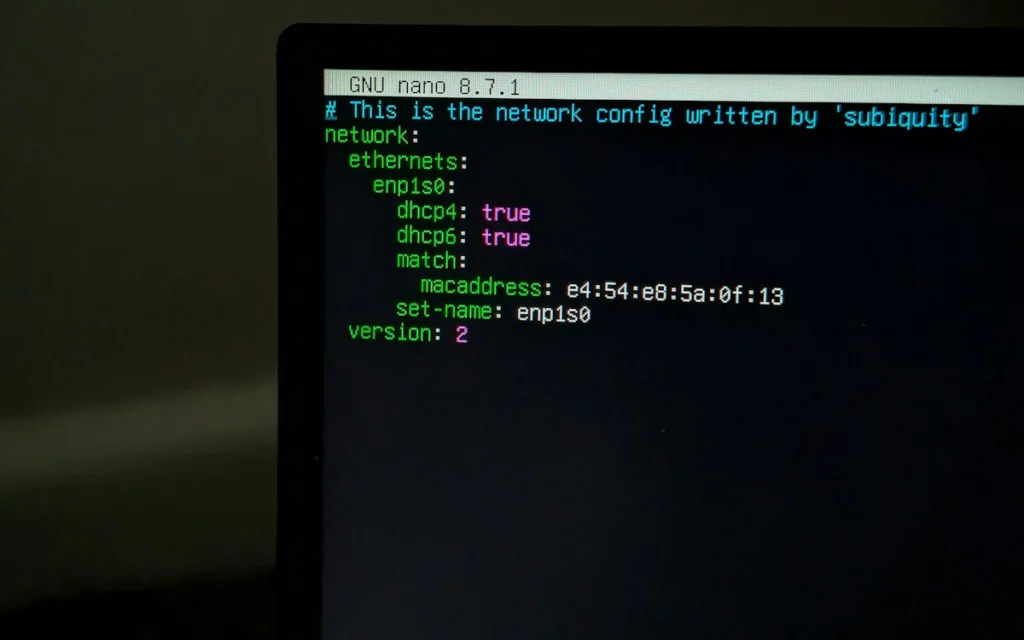 Терминал Linux на ноутбуке